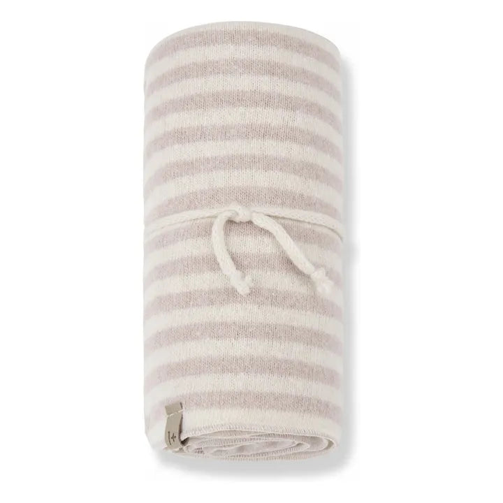 Copertina a righe rosa e bianche