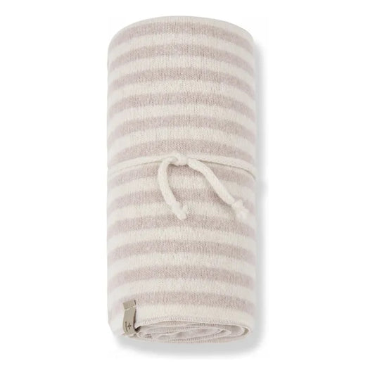 Copertina a righe rosa e bianche