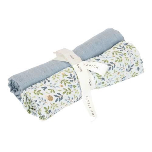 Set di 2 mussole 70x70 in cotone organico